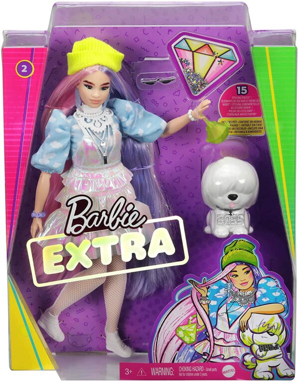 Barbie Extra Bambola con 10 Accessori alla Moda - GVR05